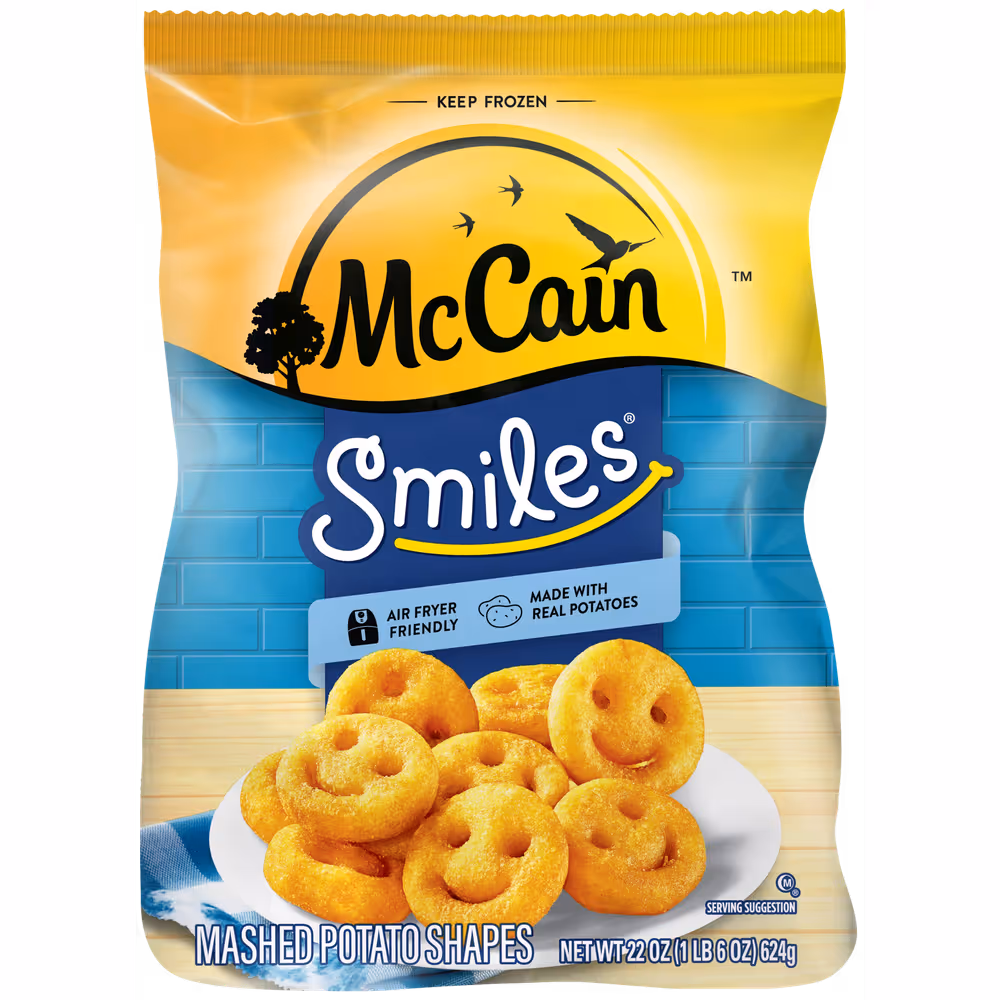 McCain, Smiles Potatoes, 22 oz Plastic Bag (Frozen)